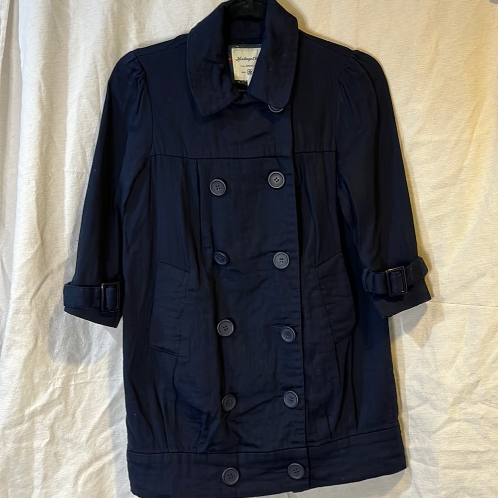 Heritage 1981 long navy blue women’s peacoat sz. S